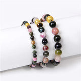 Colorful Tourmaline Bracelet Amazonite Rose Quartz Charm Bracelets