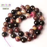 Colorful Tourmaline Round Beads for Jewelry Making 15inches