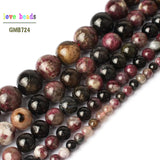 Colorful Tourmaline Round Beads for Jewelry Making 15inches