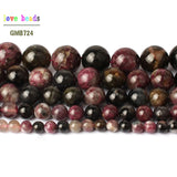 Colorful Tourmaline Round Beads for Jewelry Making 15inches