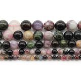 Colorful Tourmaline Stone Beads for Jewelry Making 15Inches