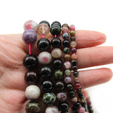 Colorful Tourmaline Stone Beads for Jewelry Making 15Inches
