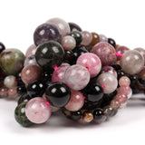 Colorful Tourmaline Stone Round Spacer Beads 4/6/8/10/12mm DIY Bracelet