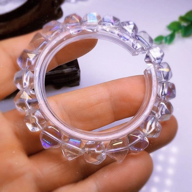 Colorful Crystal Charm Bracelet 10-12mm Beads Geometric Jewelry