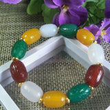 Agate Fret Buckle Bead Jade Bracelet Lucky Amulet Fine Jewelry