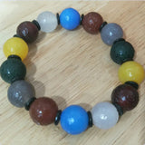 Agate Fret Round Bead Jade Bracelet Jewellery Lucky Exorcise Evil Spirits