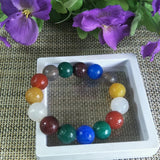 Agate Fret Round Bead Jade Bracelet Jewellery Lucky Exorcise Evil Spirits