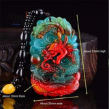 Natural Colour Jade Dragon Pendant