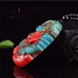 Natural Colour Jade Dragon Pendant