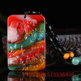 Natural Colour Jade Horse Pendant Necklace Charm Jewellery Accessories