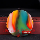 Natural Colour Jade Money Dragon Pendant Necklace Chinese Charm