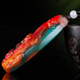 Natural Colour Jade Phoenix Pendant Necklace Chinese Charm Jewelry