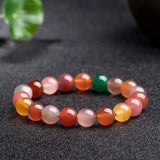 Yanyuan Agate Beads 6-12mm Elastic Bracelet Jade Round Necklace
