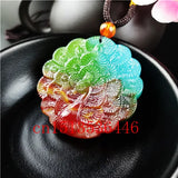 Natural Coloured Jade Peacock Pendant Beads Necklace Charm Jewellery