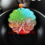 Natural Coloured Jade Peacock Pendant Beads Necklace Charm Jewellery