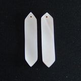 Natural Conch Shell Earrings 45x10x3mm Pair