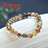 Copper Rutilated Quartz Crystal Bracelet Colorful Beads 7-12mm AAAAA