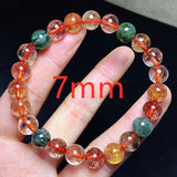 Copper Rutilated Quartz Crystal Bracelet Round Beads Wealthy Stone