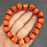 Natural Coral Bracelet for Women with Thick Slice Coral