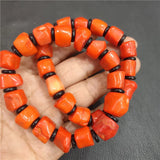 Natural Coral Bracelet for Women with Thick Slice Coral