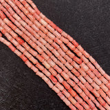 Pink Coral Carved Petunia Beads 4x6mm Flower Shape Charm DIY