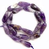 Coral Fessoil Amethyst Stone Beads 15'' Faceted Drop DIY Loose Beads