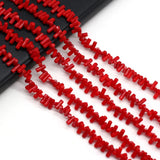 Natural Coral Red Crushed Stone Spacer Beads for Jewelry Making