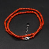 Natural Coral Square Bead Clasp for DIY Jewelry 3mm