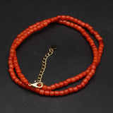 Natural Coral Square Bead Clasp for DIY Jewelry 3mm