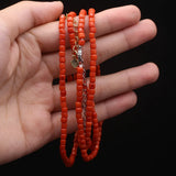 Natural Coral Square Bead Clasp for DIY Jewelry 3mm