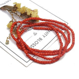 Natural Coral Square Bead Clasp for DIY Jewelry 3mm