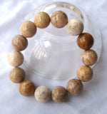 Coral Stone Round Beads Bracelet Stretch Jewelry