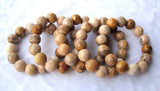Coral Stone Round Beads Bracelet Stretch Jewelry