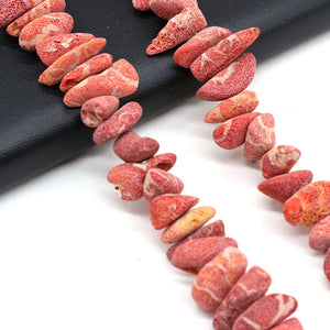 Natural Red Grass Coral Beads Stone for Jewelry Making DIY