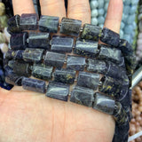 Natural Cordierite Lolite Stone Beads 15'' Rectangle Loose Beads