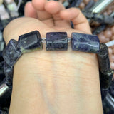 Natural Cordierite Lolite Stone Beads 15'' Rectangle Loose Beads