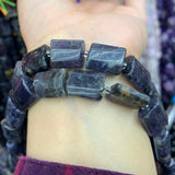 Natural Cordierite Lolite Stone Beads 15'' Rectangle Loose Beads