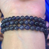 Natural Cordierite Stone Beads 15'' Round DIY Loose Beads