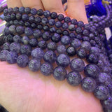 Natural Cordierite Stone Beads 15'' Round DIY Loose Beads