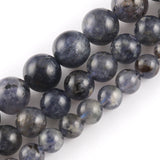 Cordierite Stone Beads Round for Jewelry Making DIY Bracelet