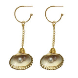 Boho Cowrie Shell Earrings Beach Sea Shell Earings