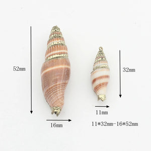 10pcs Natural Cowrie Shells Conch Charms Loose Beads for DIY Bohemia Jewelry