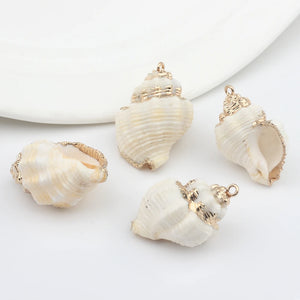 10pcs Cowrie Shells Conch Charms Loose Beads DIY Bohemia Jewelry