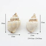10pcs Cowrie Shells Conch Charms Loose Beads DIY Bohemia Jewelry