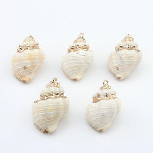 10pcs Cowrie Shells Conch Charms Loose Beads DIY Bohemia Jewelry