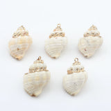 10pcs Cowrie Shells Conch Charms Loose Beads DIY Bohemia Jewelry