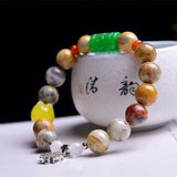 Natural Crazy Agate Bracelet Round Beads Crystal Healing Stone