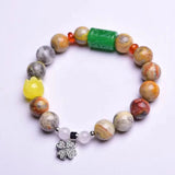 Natural Crazy Agate Bracelet Round Beads Crystal Healing Stone