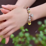 Natural Crazy Agate Bracelet Round Beads Crystal Healing Stone