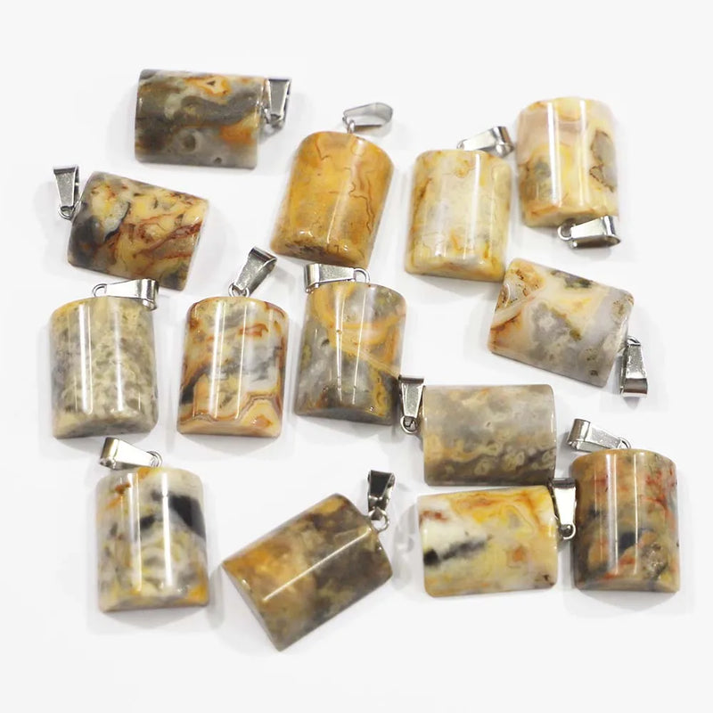 Natural Crazy Agate Stone Pendants